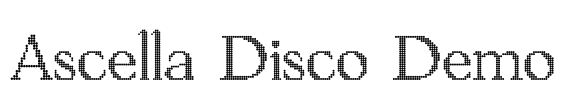 Ascella Disco Demo Font Image