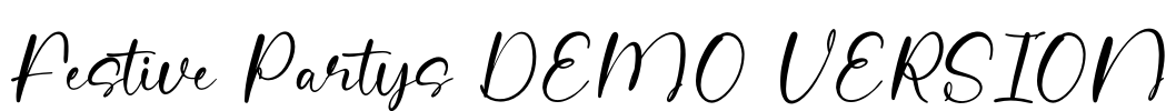 Festive Partys DEMO VERSION Font Image