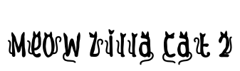 Meow Zilla Cat 2 Font Image