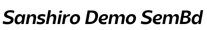 Sanshiro Demo SemBd Font Image