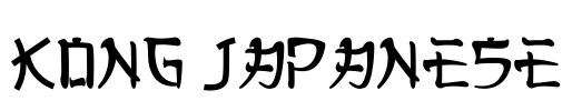 Kong Japanese Font Image