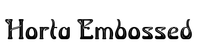 Horta Embossed Font Image