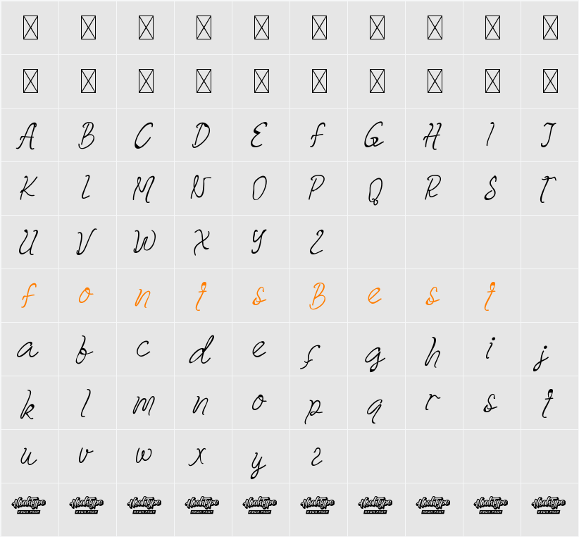 ColorCastleDemo Character Map