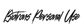 Biotrons Personal Use Font Image