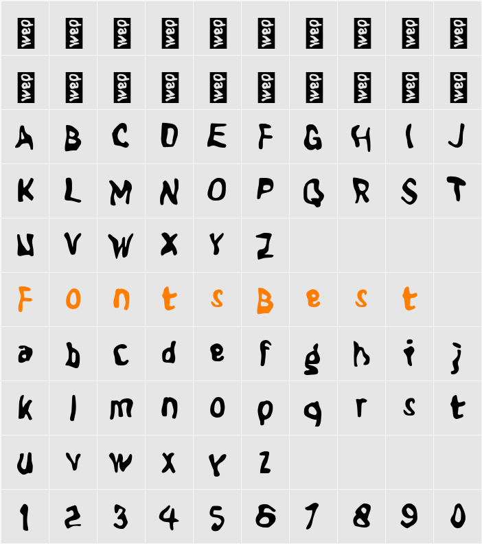 j Jackgo Character Map