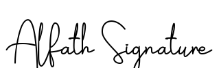 Alfath Signature Font Image