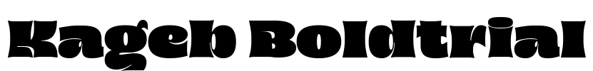Kageb Boldtrial Font Image