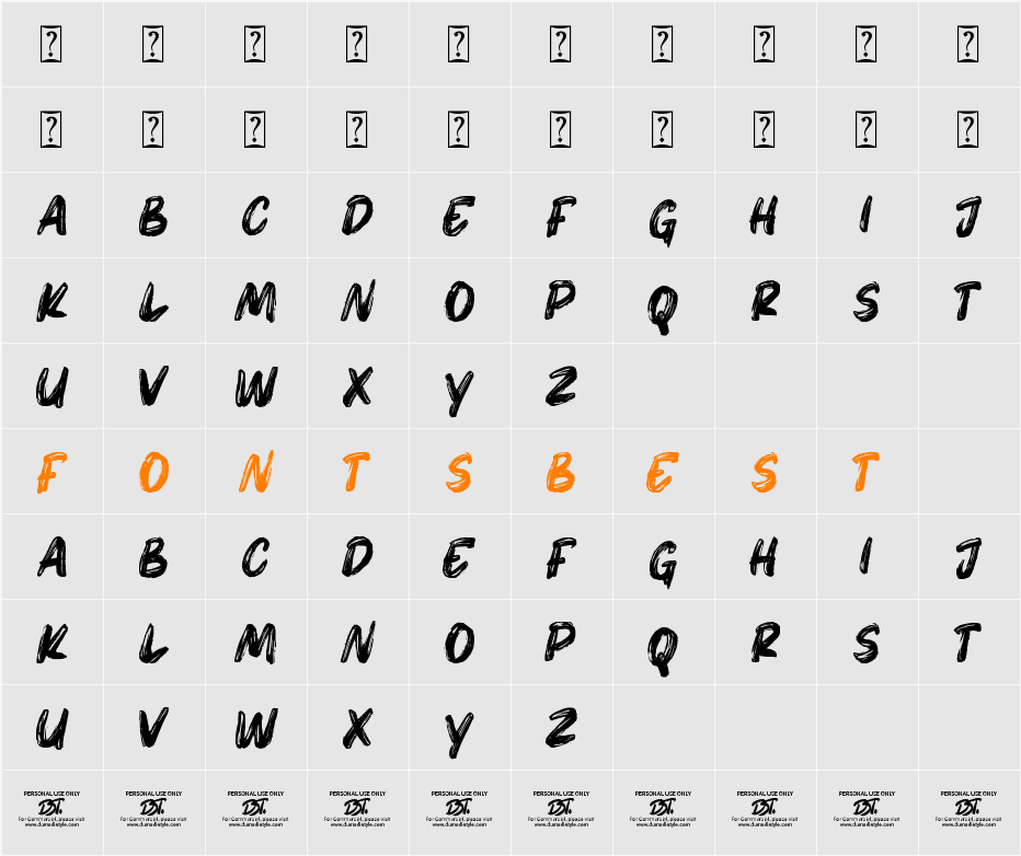 Lasters Character Map
