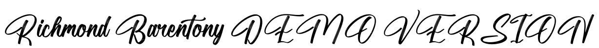 Richmond Barentony DEMO VERSION Font Image