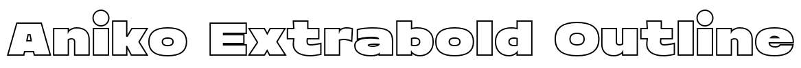 Aniko Extrabold Outline Font Image
