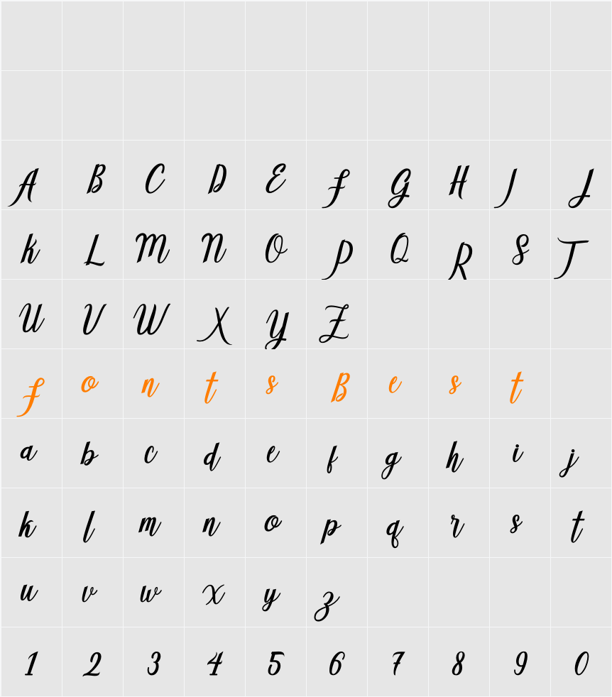 Adeline Character Map