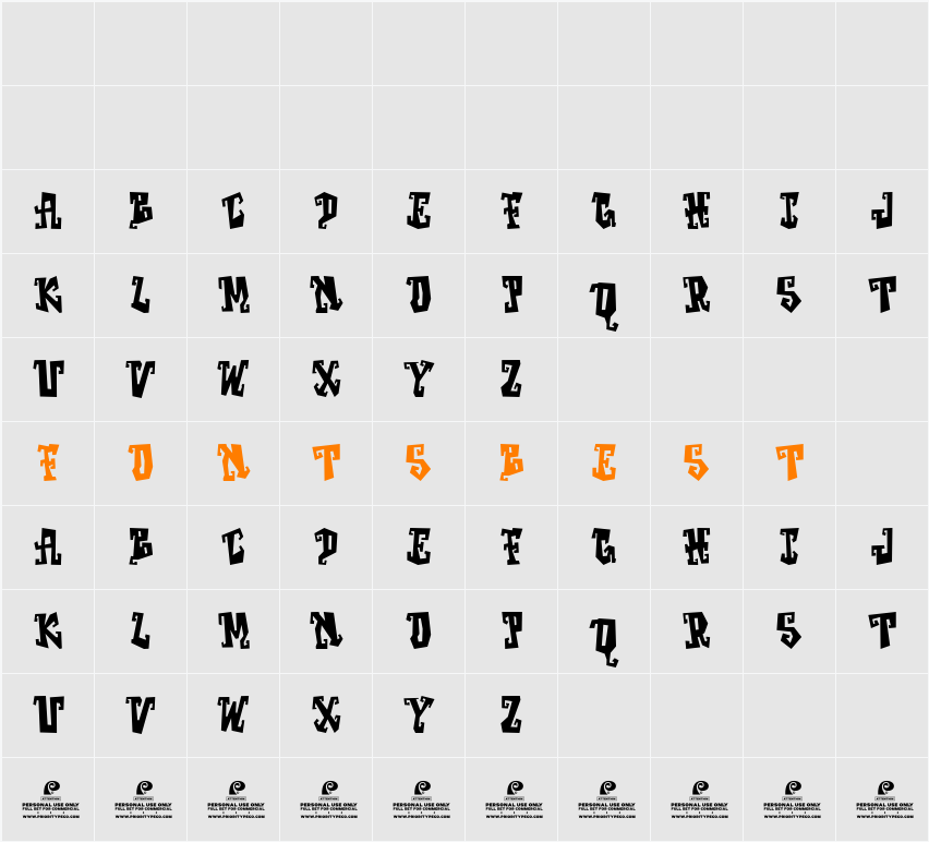 Chiki Dako DEMO Character Map