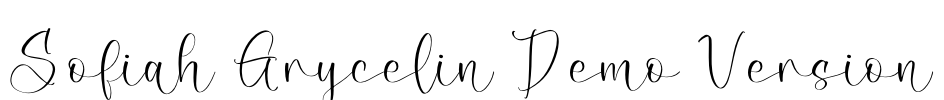 Sofiah Grycelin Demo Version Font Image