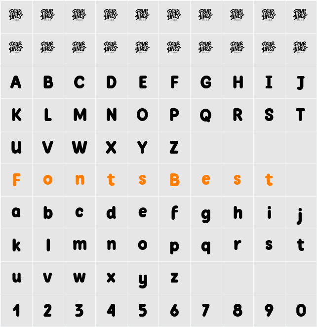 Switzal Character Map