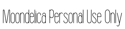 Moondelica Personal Use Only Font Image
