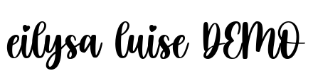 eilysa luise DEMO Font Image