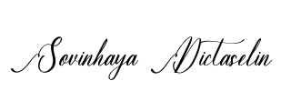 Sovinhaya Dictaselin Font Image