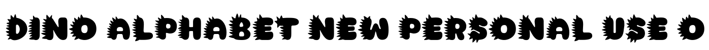 Dino Alphabet New PERSONAL USE O Font Image