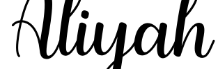 Aliyah Font Image