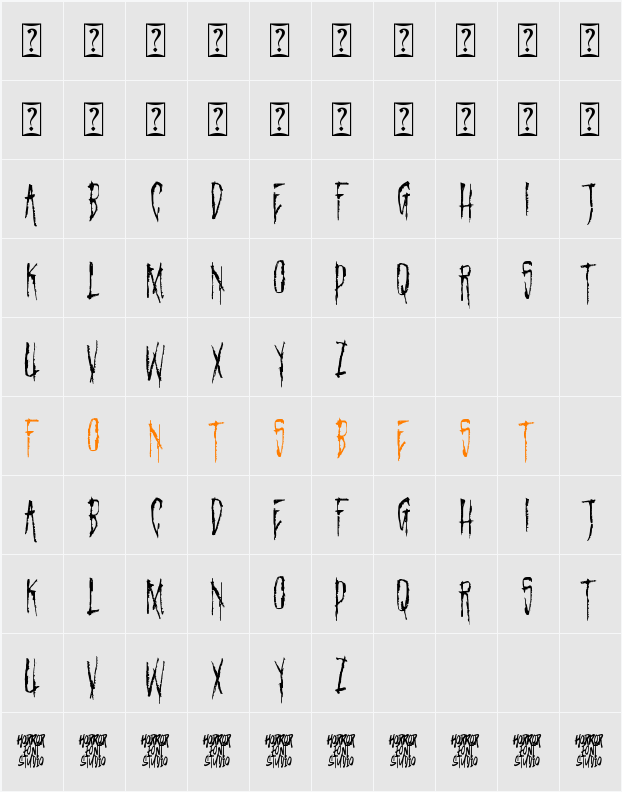 Sawone Character Map