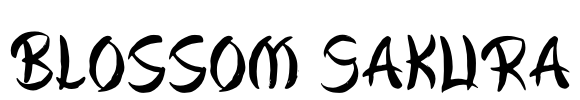 Blossom Sakura Font Image