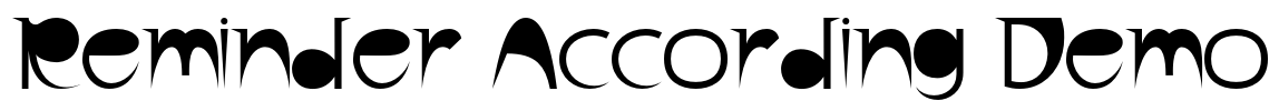 Reminder According Demo Font Image