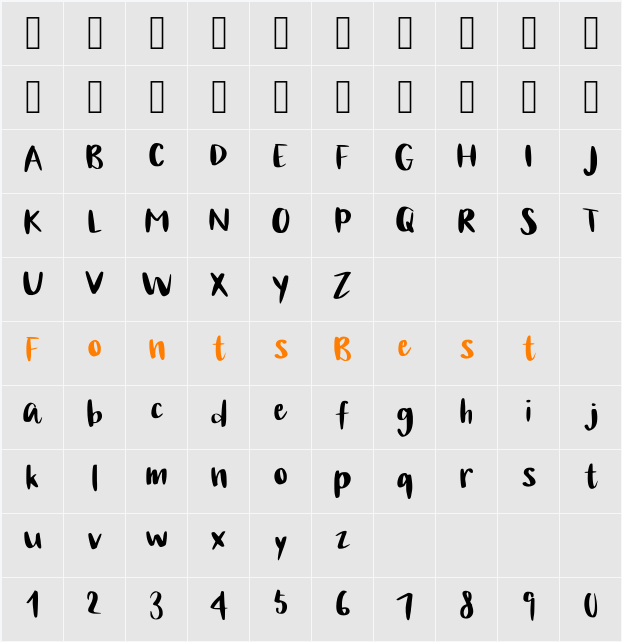 Alice Character Map