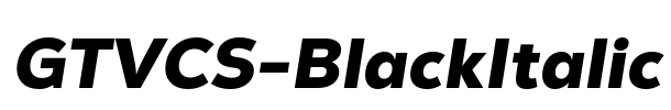 GTVCS-BlackItalic Font Image