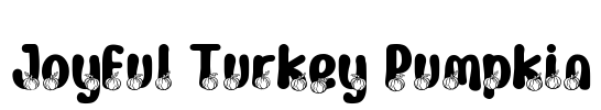 Joyful Turkey Pumpkin Font Image