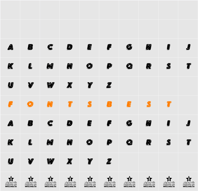 SKYLENS ITALIC PERSONAL USE Character Map