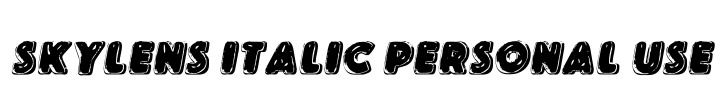 SKYLENS ITALIC PERSONAL USE Font Image