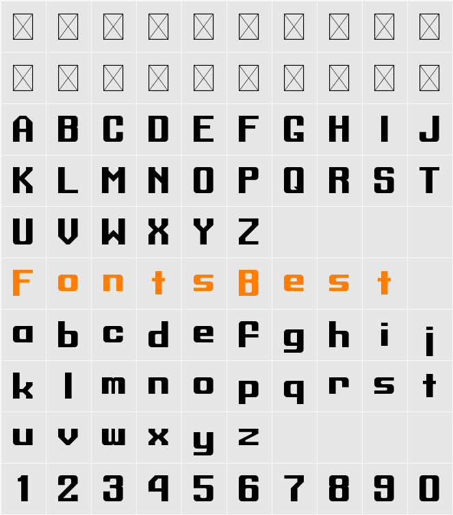 Nelsen Character Map