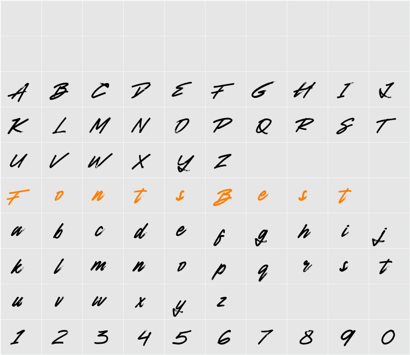 Amnesty Script Character Map