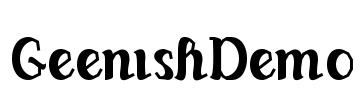 GeenishDemo Font Image