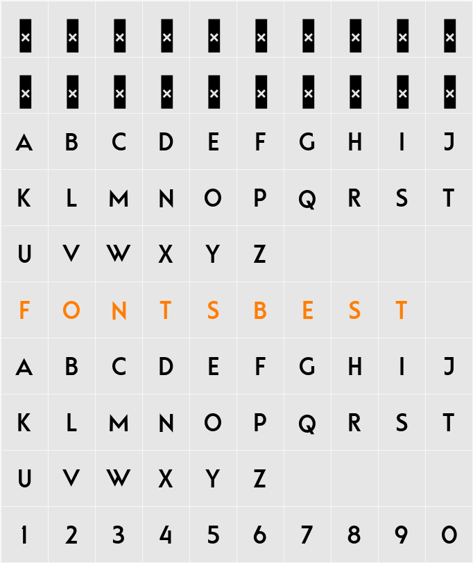 GlukEtiudaNo23 Semibold Character Map