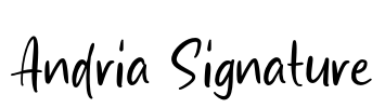Andria Signature Font Image