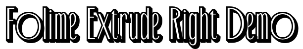 Folime Extrude Right Demo Font Image