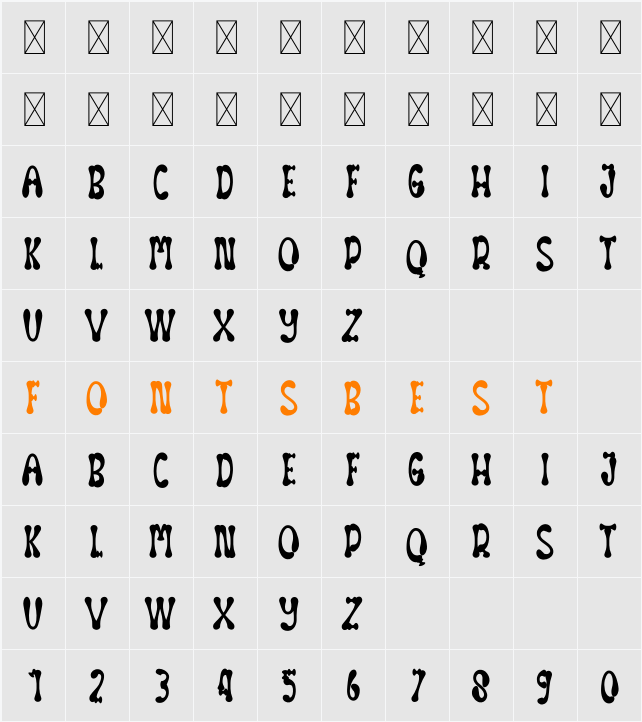 White Bones Character Map