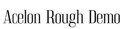 Acelon Rough Demo Font Image
