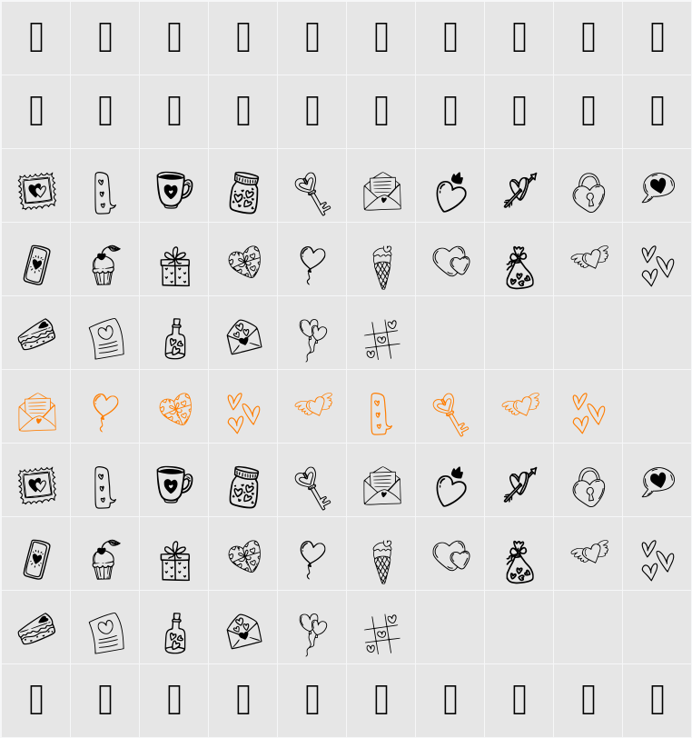 Lovebats Character Map