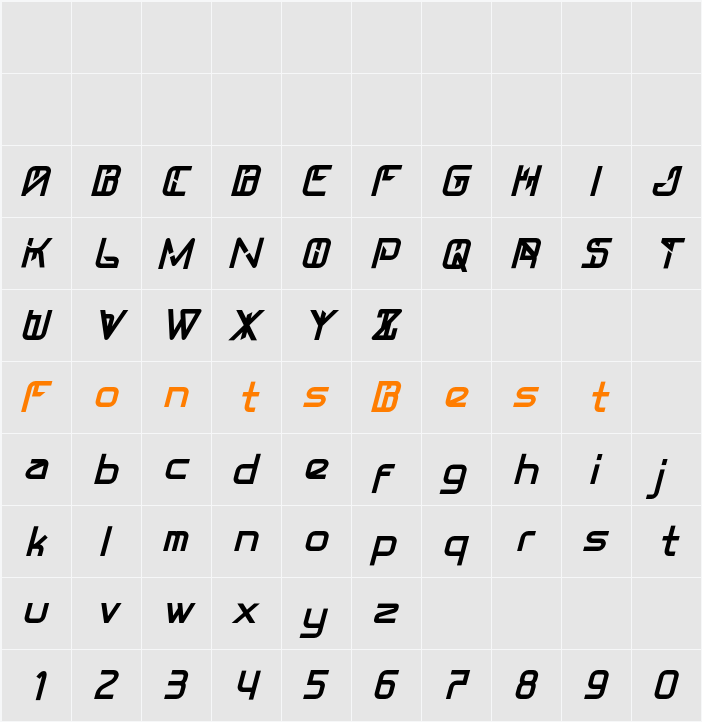 GalacticForce Demo Character Map