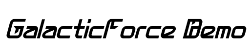 GalacticForce Demo Font Image
