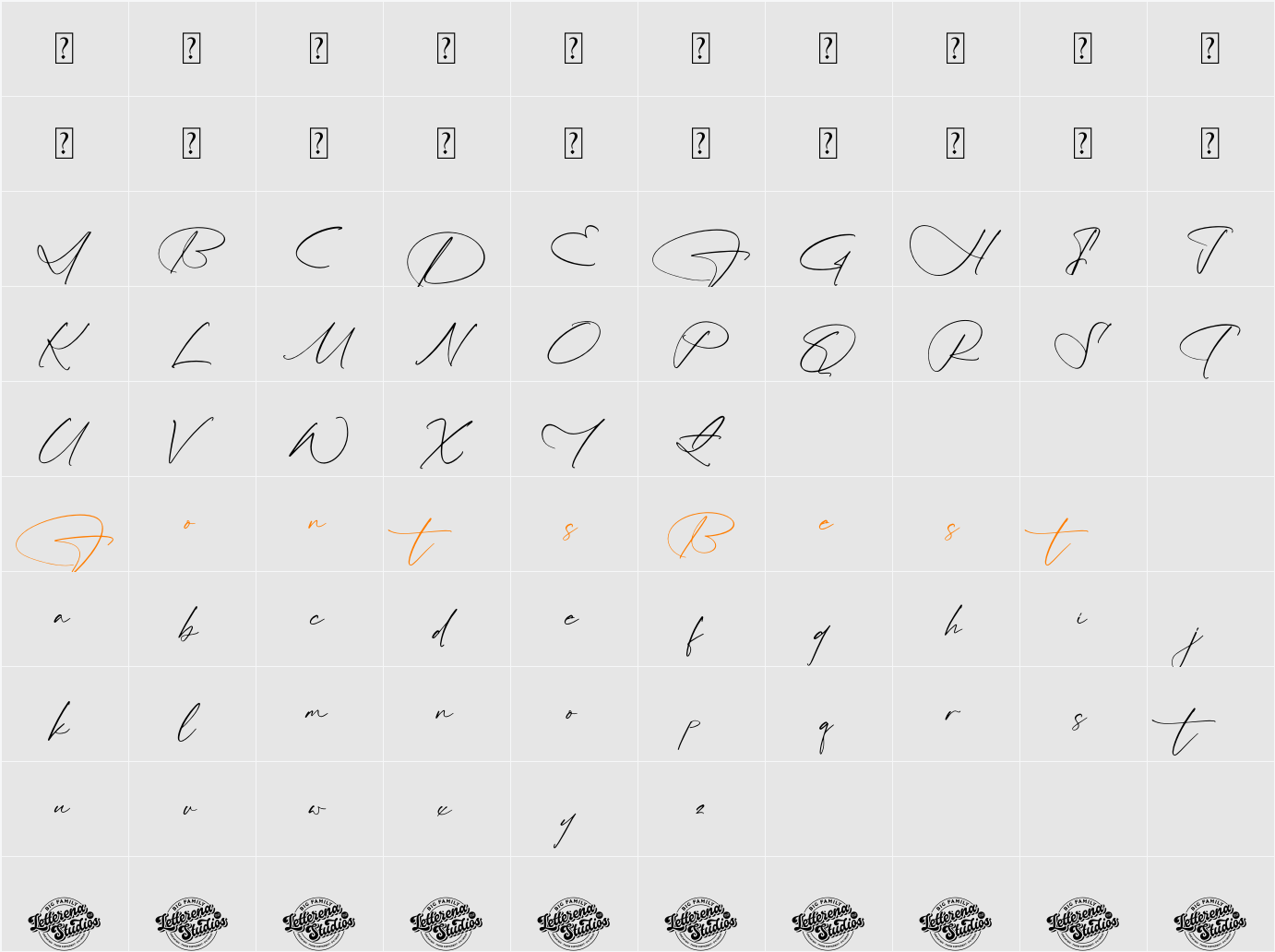 Infinites Flame DEMO VERSION Character Map