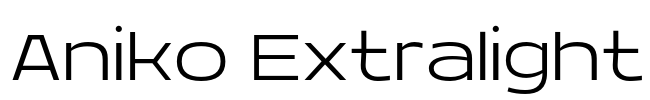 Aniko Extralight Font Image