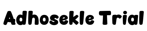 Adhosekle Trial Font Image