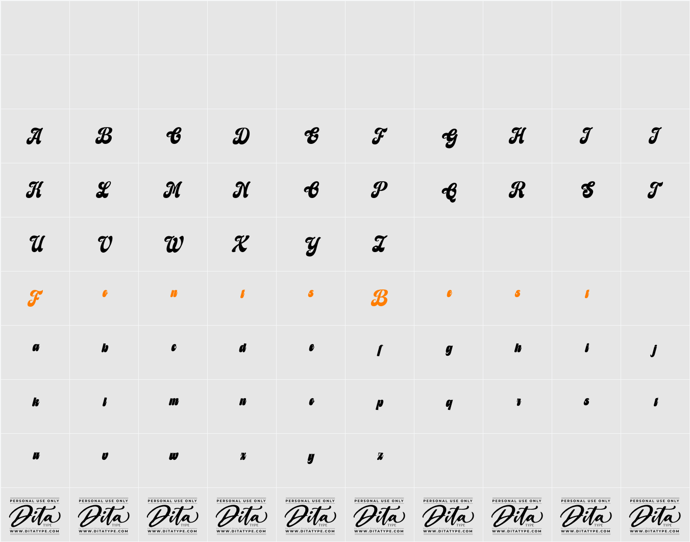 Knacking Personal Use Character Map