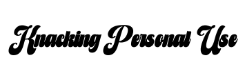 Knacking Personal Use Font Image