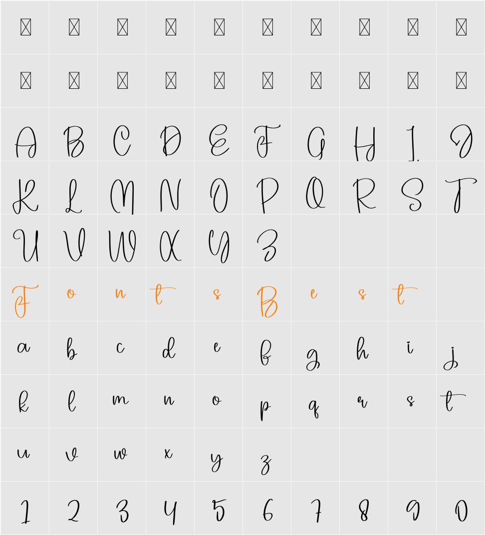 Chunky Character Map