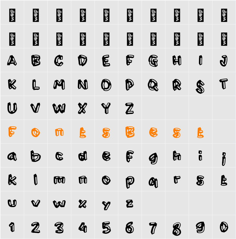 M Munga Character Map