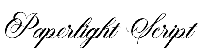Paperlight Script Font Image